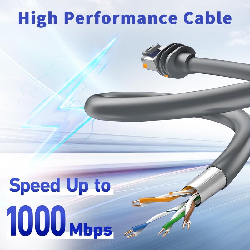 Jachee محول إيثرنت Starlink الجيل 3/ميني، 1000 ميجابت في الثانية، كابل Starlink بطول 11.8 بوصة SPX إلى RJ45 لملحقات Dish وRouter Starlink V3 (الإصدار 4)، تمديد كابل إلى Starlink الجيل 3 للمنزل/التخييم (خارجي) - Image 2